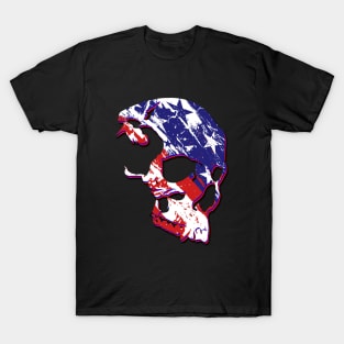 American Patriotic Skull Attribute T-Shirt